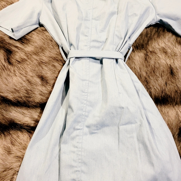 Boohoo Sky Blue Collared Dress - Picture 2 of 3